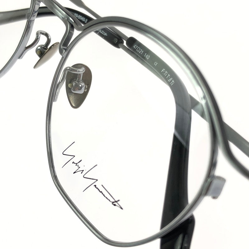 【中古品】【メンズ】 Yohji Yamamoto ヨウジヤマモト EYEWEAR 19-0049-3 アイウェア 眼鏡 アクセサリー 203-260401-na-19-tag サイズ:47□21 140 カラー:シルバー 万代Net店