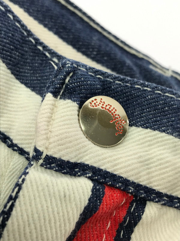 【中古品】【メンズ】 WRANGLER ラングラー 70'S MULTICOLLAR STRIPE BOOT CUT DENIM PANTS 70年代 ストライプ ブーツカット デニムパンツ ボトムス 157-260920-na-12-tagh サイズ:11/12 カラー:マルチカラー 万代Net店