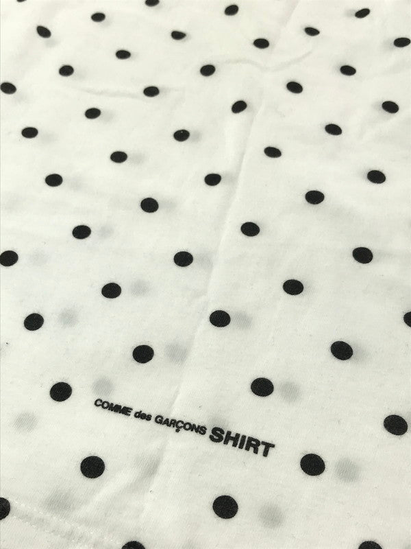 【中古品】【メンズ】 SUPREME シュプリーム ×COMME DES GARCONS SHIRT コムデギャルソン シャツ 12SS POLKA DOT BOX LOGO TEE ポルカ ドット Tシャツ 半Tシャツ 149-260427-na-16-tagh サイズ:M カラー:ホワイト 万代Net店
