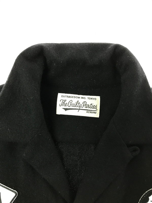 【中古品】【メンズ】 WACKO MARIA ワコマリア TRUMP&DICE OPEN COLLAR WOOL L/S SHIRT オープン カラーシャツ 長袖シャツ 142-260405-na-11-tag サイズ:M カラー:ブラック 万代Net店