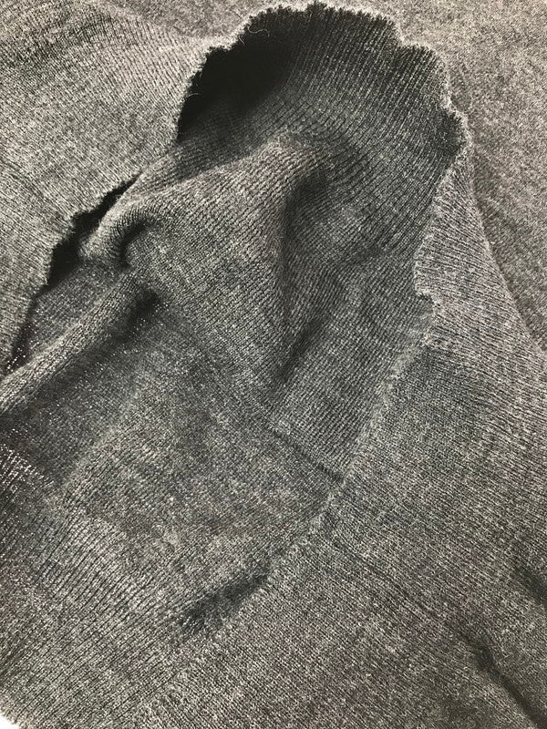 【中古品】【メンズ】 SAINT JAMES セントジェームス 80~90's V-NECK KNIT SWEATER GRAY Vネック ニット セーター FRANCE製 トップス 146-260820-rt-13-tag サイズ:XL カラー:グレー 万代Net店