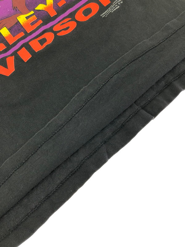 【中古品】【メンズ】 HARLEY DAVIDSON ハーレーダビッドソン 1992 TASMANIAN DEVIL MOCK NECK L/S T-SHIRT タスマニアンデビル モックネック ロングスリーブ Tシャツ USA製 146-260411-rt-02-tag カラー:ブラック系 万代Net店