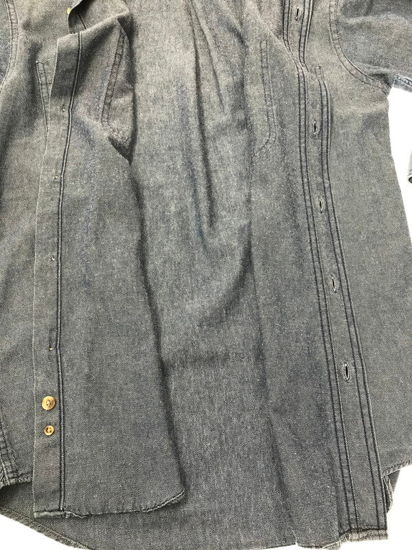 【現状渡し品】【メンズ】 L.L.BEAN エルエルビーン 80's~90's L/S BD DENIM SHIRT 80~90年代 ロングスリーブ ボタンダウン デニム シャツ USA製 トップス 146-260508-ty-04-tag サイズ:S カラー:インディゴ 万代Net店