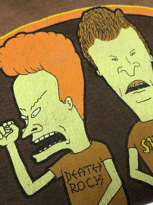 【中古品】【メンズ】 GILDAN ギルダン 90~00's BEAVIS BUTT-HEAD T-SHIRT ビーバス・バッ トヘッド Tシャツ 146-260416-rt-13-tag サイズ:XL カラー:ブラウン 万代Net店