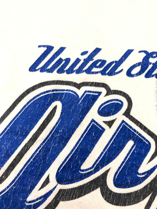 【現状渡し品】【メンズ】 ANVIL アンビル 90'S U.S.AIR FORCE PINNAP GIRL RINGERNECK S/S T-SHIRT 90年代 ピンナップガール リンガーネック Tシャツ 半袖Tシャツ 146-260425-na-02-tagh サイズ:L カラー:ホワイト 万代Net店