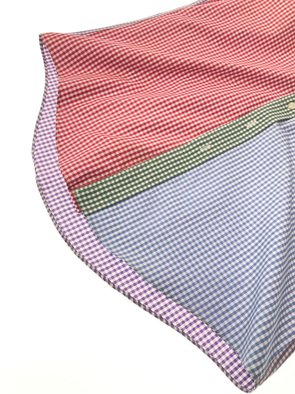 【中古品】【メンズ】 BROOKS BROTHERS ブルックス ブラザーズ S/S BD CHECK SHIRT CRAZY シャツ ボタンダウン チェックシャツ クレイジー 半袖シャツ トップス 146-260511-ty-08-tagh サイズ:M カラー:マルチカラー 万代Net店