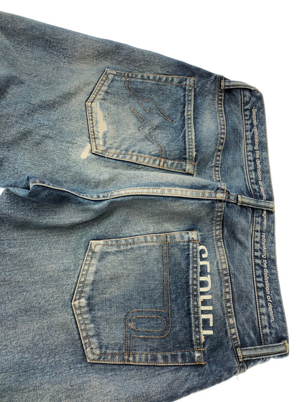 【中古品】【メンズ】 SEQUEL シークエル × FRAGMENT DESIGN フラグメントデザイン コラボ DENIM PANTS デニムパンツ ボトムス 153-260428-yy-15-tag サイズ:M カラー:ブルー 万代Net店