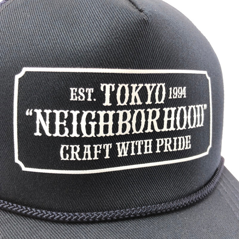 【中古品】【メンズ】 NEIGHBORHOOD ネイバーフッド TRUCKER CAP 191YGNH-HT05 トラッカーキャップ 帽子 アクセサリー 185-260714-YY-08-tagh サイズ:F カラー:ブラック/ネイビー 万代Net店