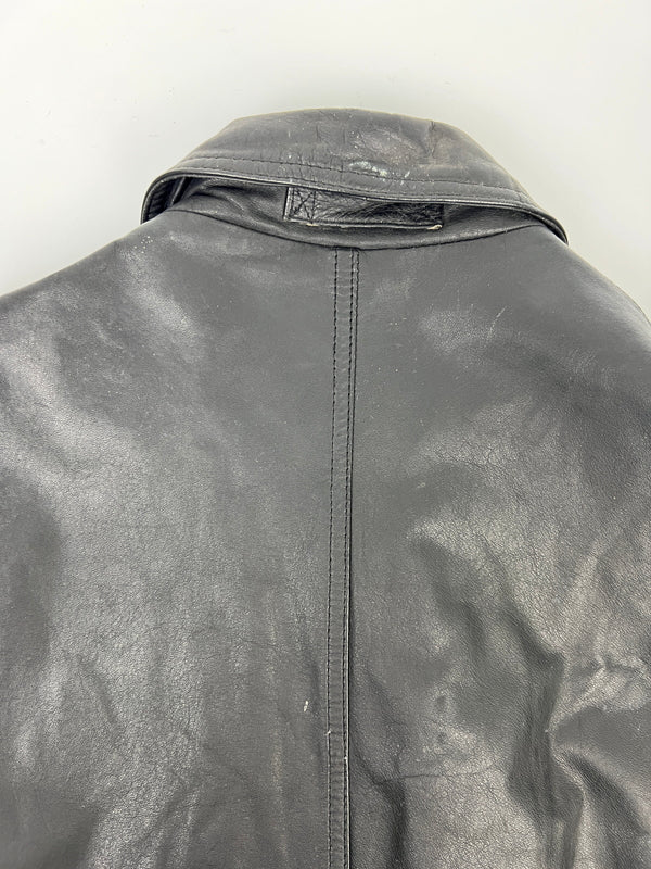 【中古品】【メンズ】 AWURQUERQUE アルバカーキ LEATHER BLOUSON レザーブルゾン アウター ハーフコート ジャケット 178-260620-kk-13-hon サイズ:M カラー:BLACK 万代Net店