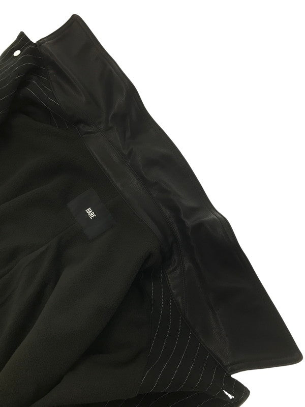 【中古美品】【メンズ】 HARE ハレ DW ST TRACKER JACKET HA030034ST ダブルウィーブ ストライプ トラッカージャケット ライトアウター 147-260707-na-06-tagh サイズ:F カラー:ブラック 万代Net店