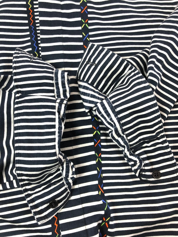 【中古品】【メンズ】 GIANNI VERSACE ジャンニ ヴェルサーチ L/S SHIRT ロング スリーブ シャツ トップス イタリア製 141-260702-rt-13-tag サイズ:46 カラー:ブラック 万代Net店