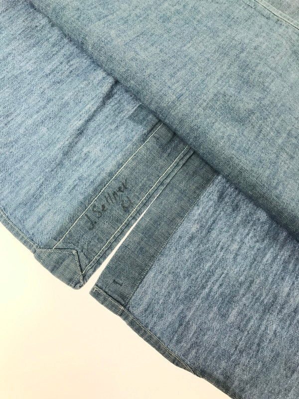 【中古品】【メンズ】 POLO RALPH LAUREN ポロ・ラルフローレン 90's L/S CHAMBRAY WORK SHIRT 90年代 ロングスリーブ シャンブレー ワーク シャツ トップス 146-260717-rt-13-tagh サイズ:L カラー:ブルー 万代Net店
