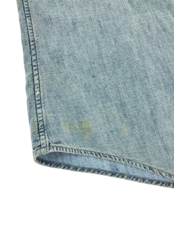 【中古品】【メンズ】 POLO RALPH LAUREN ポロ ラルフローレン 90's L/S CHAMBRAY SHIRT 90年代 ロングスリーブ シャンブレー シャツ トップス 146-260805-rt-03-tagh サイズ:M カラー:インディゴ 万代Net店