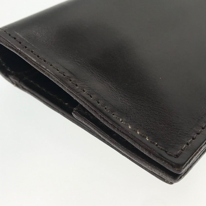 【中古品】【メンズ】 GLENROYAL グレンロイヤル LEATHER LONG WALLET DARK BROWN レザー ロング ウォレット 長財布 財布 200-260818-rt-34-tag カラー:ブラウン 万代Net店