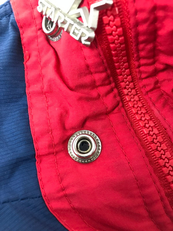 【現状渡し品】【メンズ】 GENUINE MERCHANDISE BY STARTER スターター ATLANTA BRAVES HALF ZIP HOODED BLOUSON JACKET 146-260814-rt-22-tagh サイズ:M カラー:ネイビー 万代Net店