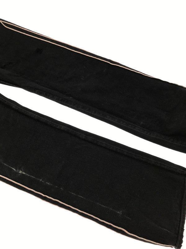 【中古品】【メンズ】 HYSTERIC GLAMOUR ヒステリックグラマー STUDDED DISTRESSED AND REPAIRED STRAIGHT-LEG DENIM JEANS BLACK 0243AP16 151-260814-rt-36-tagh サイズ:W31 L32 カラー:ブラック 万代Net店