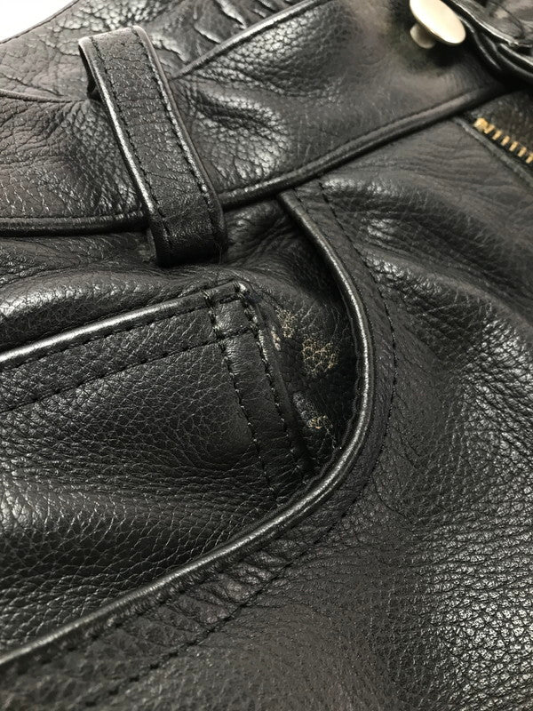 【中古品】【メンズ】 DEVILS デビルズ LEATHER PANTS レザーパンツ ボトムス 156-261014-na-19-tagh サイズ:28 カラー:ブラック 万代Net店