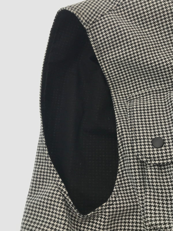 【中古品】【メンズ】 STUSSY ステューシー HOUNDSTOOTH WORK VEST HOUNDSTOOTH 115517 千鳥柄 ワーク ベスト トップス 142-260819-rt-32-tag サイズ:L カラー:ホワイト/ブラック 万代Net店
