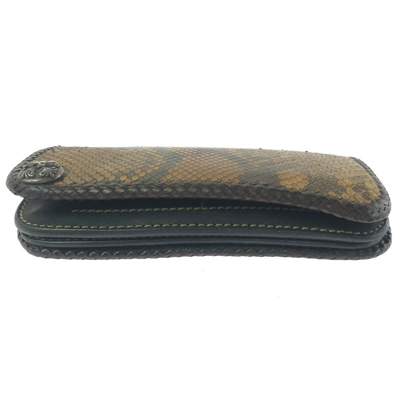 【現状渡し品】【メンズ】 SAAD サード LEATHER LONG WALLET コンチョ付き レザー ロングウォレット 長財布 200-260908-na-18-tagh カラー:ブラウン系 万代Net店