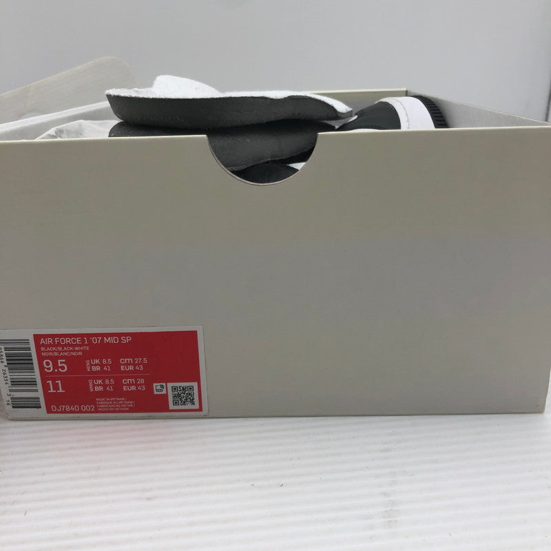【中古品】【メンズ】 NIKE ナイキ × STUSSY ステューシー AIR FORCE 1 MID BLACK AND LIGHT BONE DJ7840-002 エア フォース 1 スニーカー 靴 160-260919-rt-01-tagh サイズ:27.5cm US9.5 カラー:BLACK/BLACK-WHITE 万代Net店