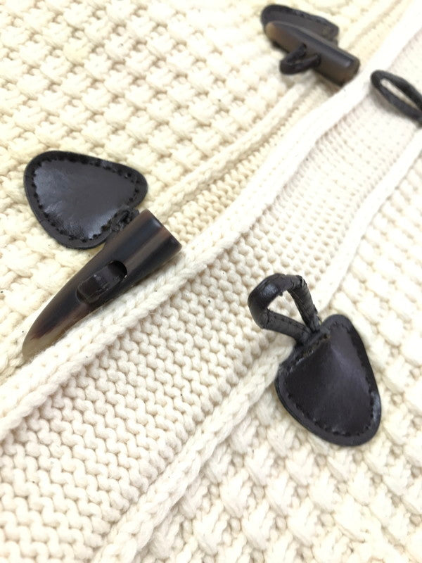 【中古品】【メンズ】 BARK バーク KNIT DUFFEL COAT 001316178-0006 ニット ダッフル コート アウター 141-261027-ty-12-tagh サイズ:XL カラー:ホワイト 万代Net店