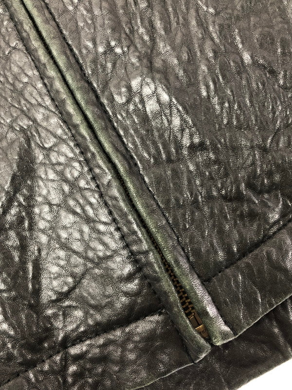 【中古品】【メンズ】 NAUTICA ノーティカ LINING WOOL FULL ZIP LEATHER JACKET ウールライニング フルジップ レザー ジャケット アウター 146-261002-rt-14-tagh サイズ:M カラー:ブラック 万代Net店