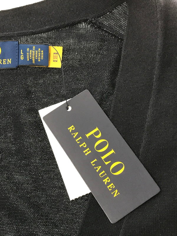 【中古美品】【メンズ】 POLO RALPH LAUREN ポロ・ラルフローレン V NECK CARDIGAN 710890562001 Vネック カーディガン 147-261005-na-32-tagh サイズ:L カラー:ネイビー 万代Net店