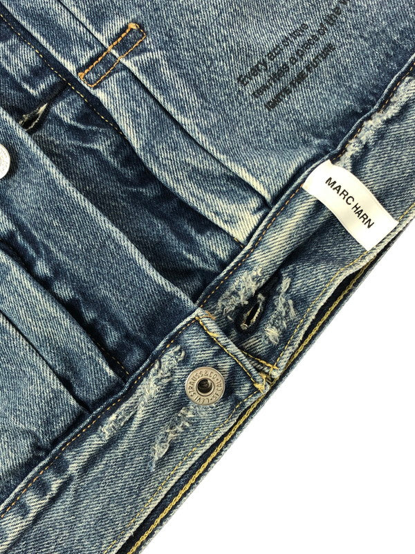【中古美品】【メンズ】 MARC HARN マークハーン 1ST LETTER DENIM JACKET MODEL 25.001 デニムジャケット ライトアウター 140-260926-na-25-tagh サイズ:L カラー:インディゴ 万代Net店