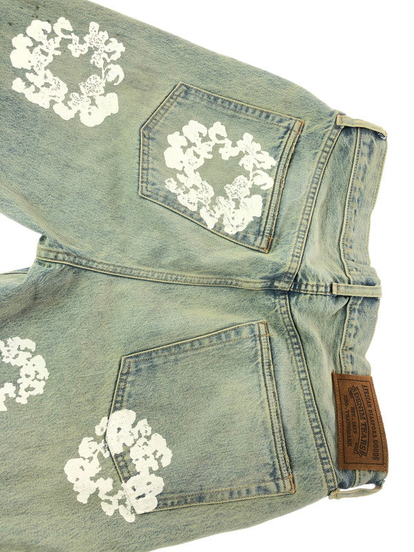 【中古品】【メンズ】 DENIM TEARS デニムティアーズ STRAIGHT DENIM PANTS SS26BSTRAIGHT1683 ストレート デニムパンツ ボトムス "DIRTY WASH" 153-261001-na-05-tagh サイズ:34/34 カラー:ライトインディゴ 万代Net店