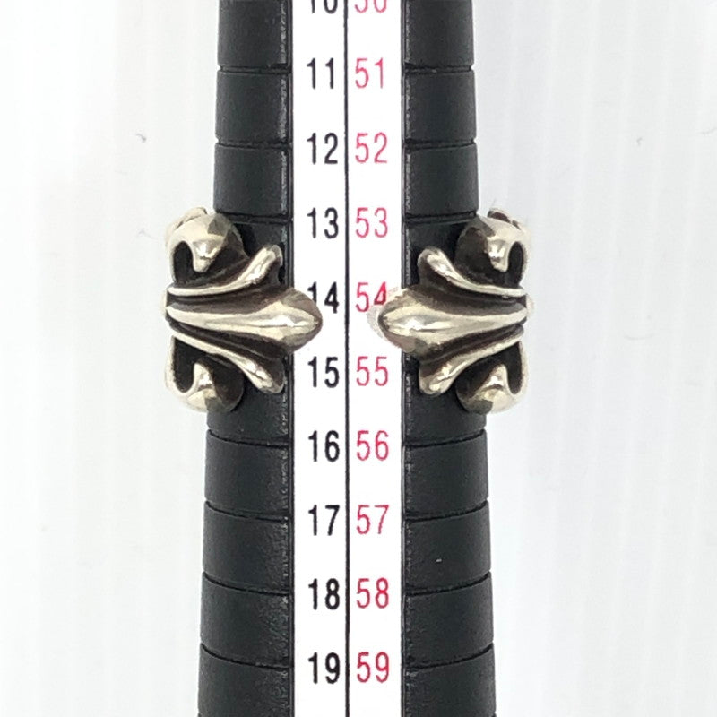 【中古品】【メンズ】 CHROME HEARTS クロムハーツ DOUBLE FLORAL CROSS RING 92 08刻印 ダブル フローラル クロス リング 指輪 アクセサリー 190-261028-rt-15-tagh カラー:シルバー 万代Net店