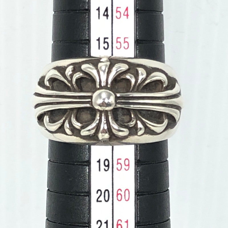 【中古品】【メンズ】 CHROME HEARTS クロムハーツ FLORAL CROSS RING 1992刻印 フローラル クロス リング 指輪 アクセサリー 190-261028-rt-13-tagh カラー:シルバー 万代Net店