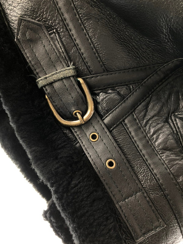 【現状渡し品】【メンズ】 US MILITARY GARMENT ユーエス ミリタリー ガーメント B-3 MOUTON FLIGHT JACKET ムートン フライト ジャケット アウター 147-261019-ty-02-tagh サイズ:M カラー:ブラック 万代Net店