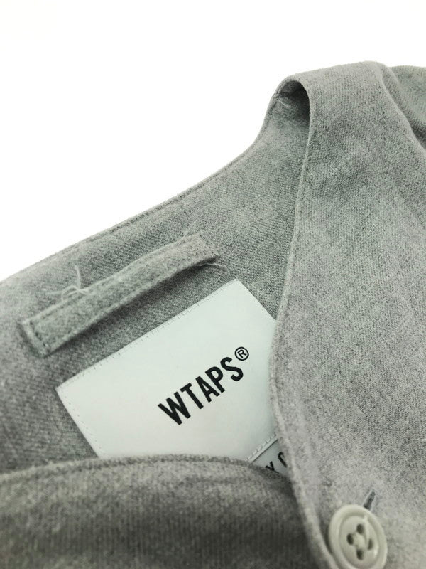 【中古品】【メンズ】 WTAPS ダブルタップス LS COTTON TWILL LEAGUE 231TQDT-SHM07 ベースボールシャツ 長袖シャツ 142-261019-na-17-tagh サイズ:3 カラー:グレー 万代Net店