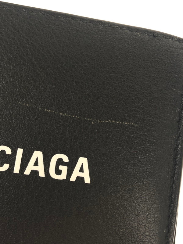 【中古品】【メンズ】 BALENCIAGA バレンシアガ EVERYDAY 487435 エブリデイ 二つ折り財布 服飾雑貨 181-251215-SY-6-iwa カラー:ブラック 万代Net店