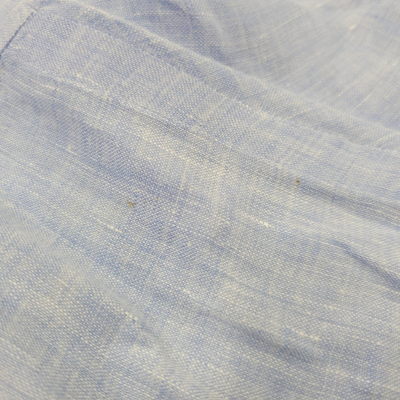 【中古品】【メンズ】 FINAMORE フィナモレ ONE PIECE COLLAR L/S LINEN SHIRT ワンピースカラー ロングスリーブ リネンシャツ イタリア製 長袖 147-260718-as-07-izu サイズ:44 カラー:ライトブルー 万代Net店