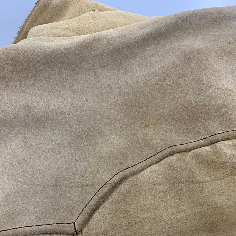 【現状渡し品】【メンズ】 PIONEER WEAR パイオニアウエアー SUEDE LEATHER BOA JACKET スエードレザー ボアジャケット 勲章タグ 146-260822-as-07-izu サイズ:38 カラー:ベージュ 万代Net店
