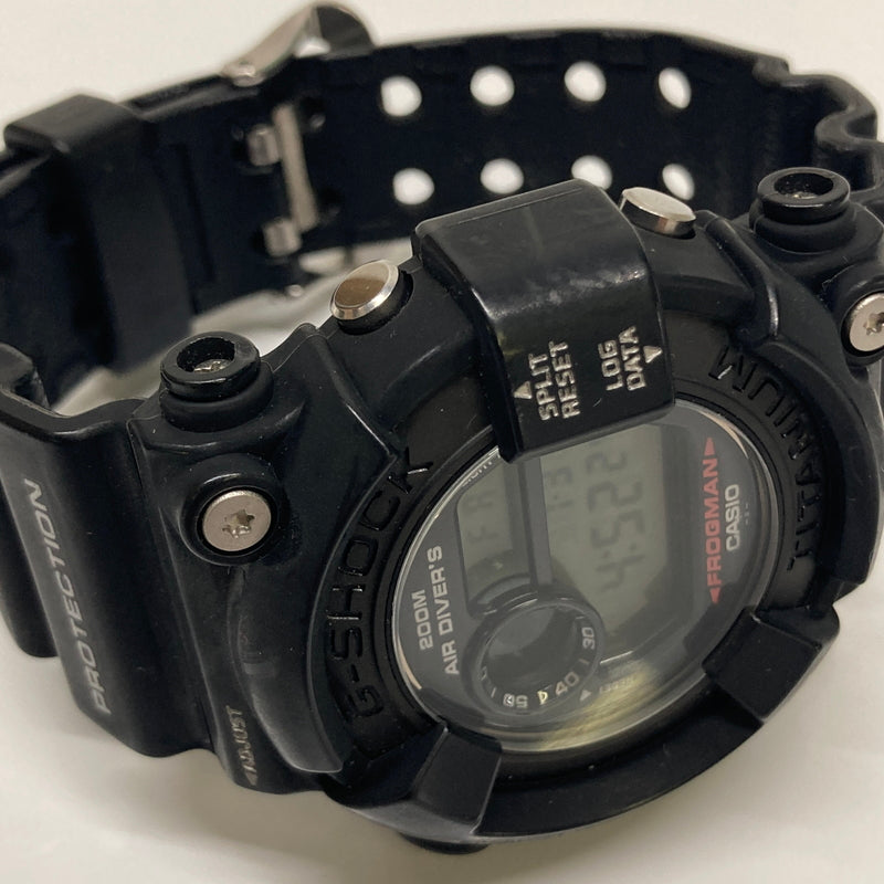 【現状渡し品】【メンズ】 CASIO カシオ G-SHOCK FROGMAN MASTER OF G-SEA DW-8200Z-1T MEN IN BLACK ジーショック フロッグマン メンインブラック クォーツ 腕時計 196-260804-kk-12-hon カラー:ブラック 万代Net店