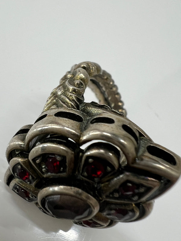 【中古品】【レディース】 GUCCI グッチ FLOUR STONE RING フラワー ストーンリング アクセサリー 指輪 183-260727-kk-06-hon サイズ:10 カラー:シルバー 万代Net店