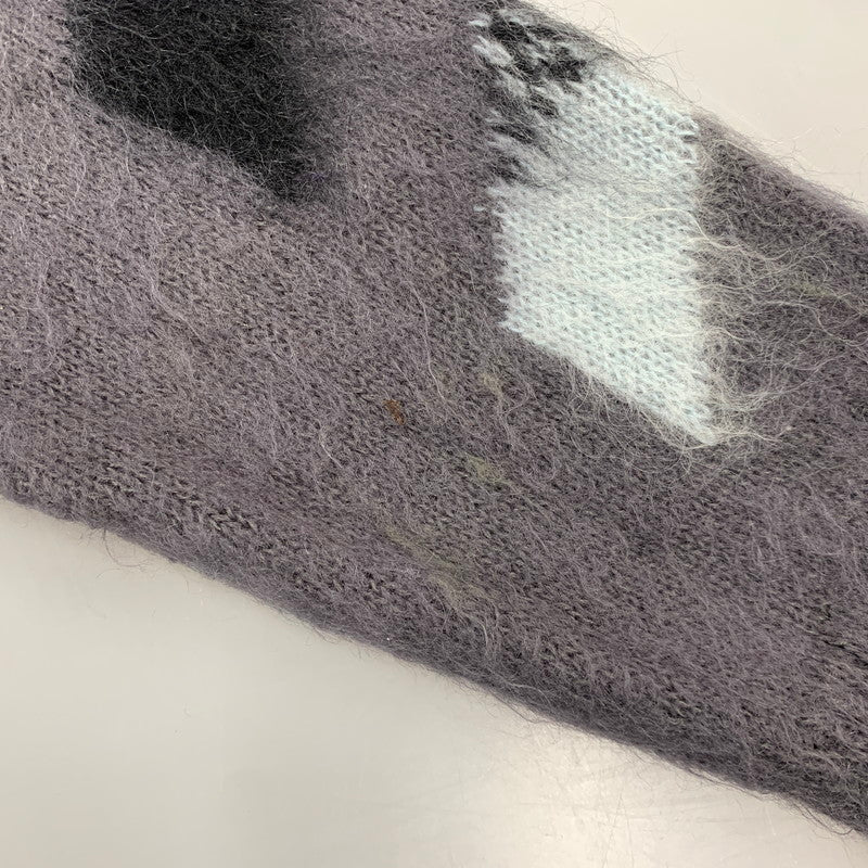 【中古品】【メンズ】 OFF-WHITE オフホワイト OMHA036E19B02024 19AW DIAG BRUSHED MOHAIR CREWNECK SWEATER ダイアグ ブラッシュド モヘア クルーネック セーター トップス 長袖 142-260711-cs-03-izu サイズ:XS カラー:グレー 万代Net店