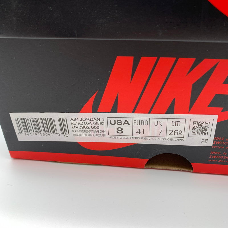 【中古美品】【メンズ】 NIKE ナイキ DV0982-006 AIR JORDAN 1 LOW OG EX ”BLACK AND SMOKE GREY” スニーカー 靴 160-260601-st-06-otoh カラー:ブラック/スモークグレー 万代Net店