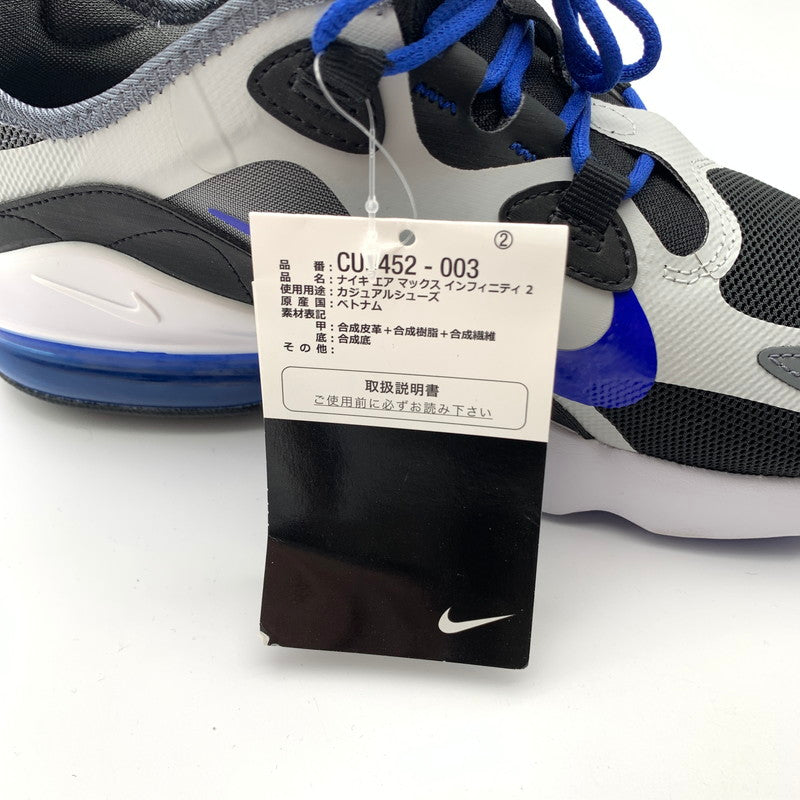 【中古美品】【メンズ】 NIKE ナイキ CU9452-003 NIKE AIR MAX INFINITY 2 スニーカー 靴 160-260511-st-09-otoh カラー:ブラック/ゲームロイヤル/ホワイト/フォトンダスト 万代Net店