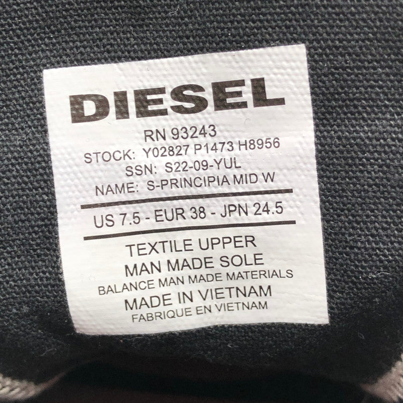 【中古品】【レディース】 DIESEL S-PRINCIPIA MID ディーゼル S-プリンシピア ミッド ウィメンズ スニーカー ハイカットスニーカー 靴 162-260715-sm-06-otoh カラー:ウォッシュドブラック 万代Net店
