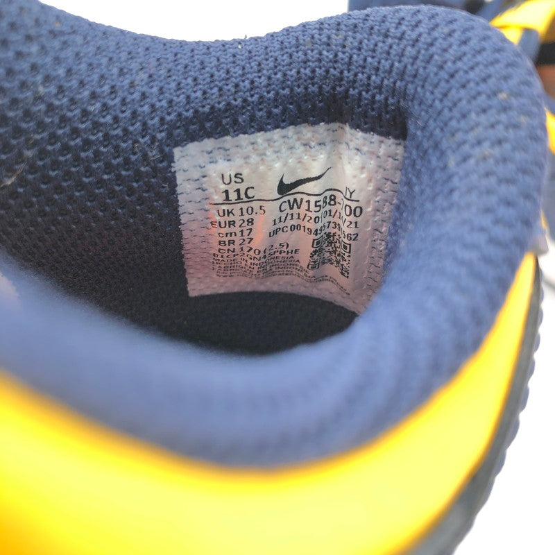 【中古美品】【キッズ】 NIKE CW1588 700 Nike PS Dunk Low "Michigan" ナイキ ダンクロー ミシガン 160-260321-ts-03-otoh サイズ:17cm カラー:バーシティメイズ / ミッドナイトネイビー 万代Net店