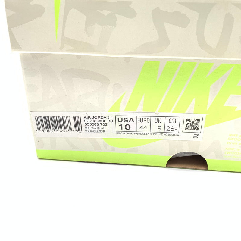 【中古美品】【メンズ】 NIKE ナイキ 555088-702 AIR JORDAN 1 HIGH OG "VOLT VISIONAIRE" スニーカー 靴 160-260601-st-01-otoh カラー:ボルト/ヴィジョネア 万代Net店