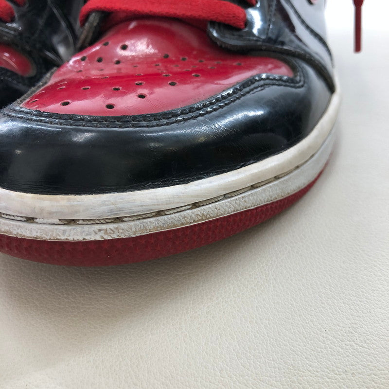【中古品】【メンズ】 NIKE ナイキ 555088-063 AIR JORDAN 1 HIGH OG "PATENT BRED" エアジョーダン1 ハイ OG "パテントブレッド" スニーカー 160-260402-nm-05-otoh サイズ:28cm 万代Net店