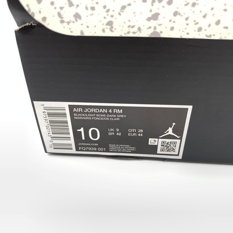 【中古美品】【メンズ】 NIKE ナイキ FQ7939-001 AIR JORDAN 4 RM "BLACK DARK GREY LIGHT BONE" スニーカー 靴 160-260601-st-04-otoh カラー:ブラック/ライトボーン 万代Net店
