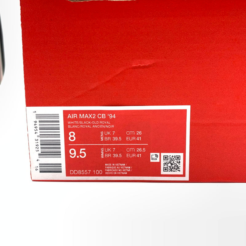 【中古美品】【メンズ】 NIKE ナイキ DD8557-100 AIR MAX 2 CB '94 "OLD ROYAL" スニーカー 靴 160-260505-st-01-otoh カラー:ホワイト / オールドロイヤル / ブラック 万代Net店