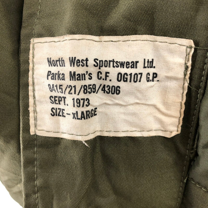 【中古品】【メンズ】 North West Sportswear Ltd. Parka Man's C.F. OG107 G.P. ノースウエスト モッズコート 146-260320-ts-01-otoh サイズ:XL カラー:オリーブ 万代Net店
