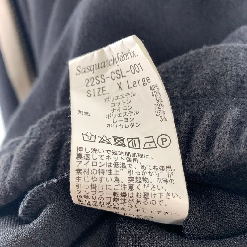 【中古品】【メンズ】 SASQUATCHFABRIX サスクワッチファブリックス 22SS-CSL-001 レーステープモックネックセーター 140-260607-st-06-otoh サイズ:XL カラー:ブラック 万代Net店