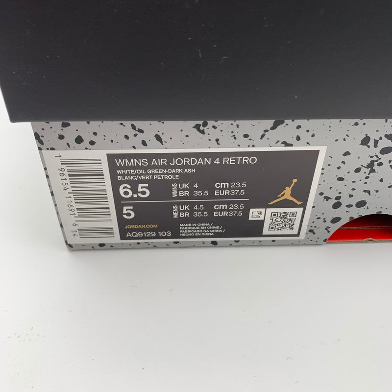 【中古品】【レディース】 NIKE ナイキ AQ9129-103 WMNS AIR JORDAN 4 RETRO スニーカー 靴 160-260601-st-13-otoh カラー:ホワイト/オイルグリーン/ダークアイリス/ニュートラルグレー 万代Net店